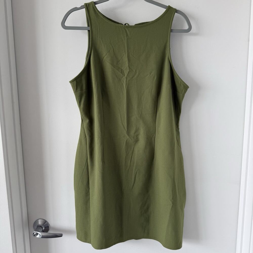 NWT Abercrombie & Fitch Tie-back Mini Dress green Womens Size Large
